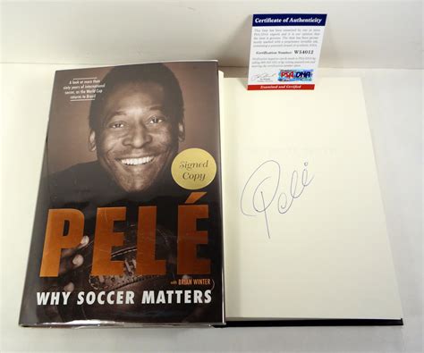 Pele Brazil World Cup Signed Autograph Why Soccer Matters Book W Psa