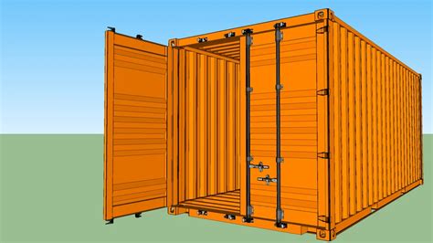 20 Foot High Cube Dry Shipping Container 3d Warehouse