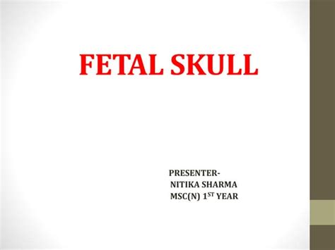 Fetal Skull Ppt Ppt