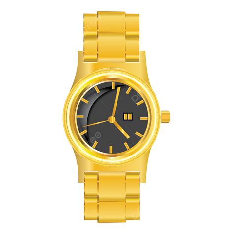 Golden Watch Illustrator Work Golden Watch Braslate Watch Golden