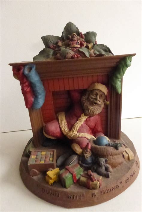 Vintage Cairn Studio Tom Clark Gnome Santa Down With A Bound Etsy