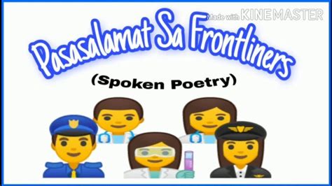 Pasasalamat Sa Frontliners Tagalog Spoken Poetry Youtube