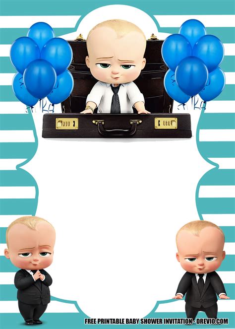 baby boss invitation template   adorable