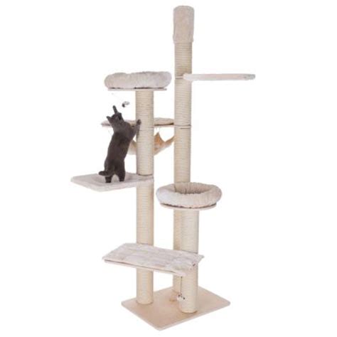 Natural paradise quadra i cat tree offers your cat two separate platforms as well as a cosy snuggle bed on the uppermost level. Natural Paradise Cat Tree - XXL | Great deals at zooplus!