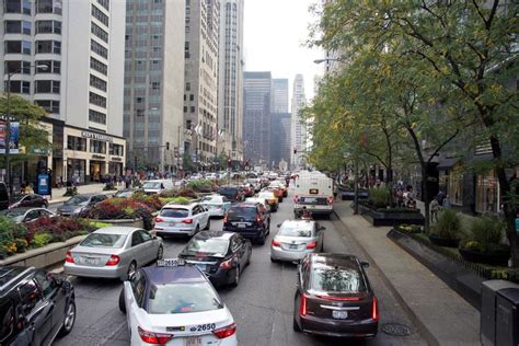 Chicago Illinois Downtown Traffic Jam Editorial Stock Image Image Of