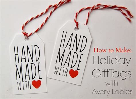 Tutorial How To Make Holiday T Tags With Avery Labels With Free