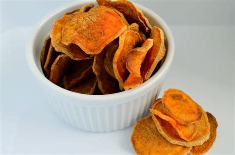 Baked Sweet Potato Chips Easy Healthy Two Ingredient Recipe