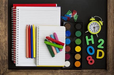 School And Office Equipment Stationery Materials Stock Photo Image
