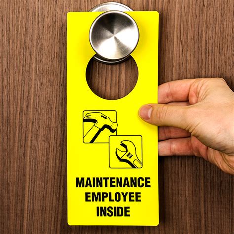 Maintenance Employee Inside Door Knob Hanger Tag Sku Tg 0986