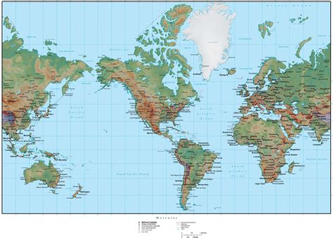 World Map Plus Terrain Europe Centered Robinson Projection Mc Amr 952795