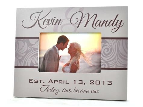 Personalized Picture Frame For 4x6 Photo Wedding Or