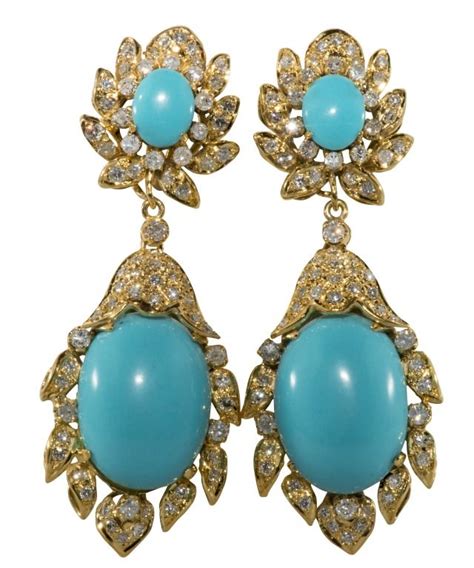 Turquoise Diamond Earrings Turquoise Diamond Earrings Jewelry