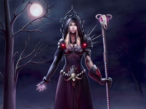 Download World Of Warcraft Warlock Moon Tree Warrior Hd Wallpaper By