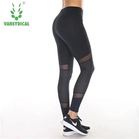 Vansydical Sexy Fitness Yoga Pant Womens Tights Running Leggings Sports Pants Female Women Gym
