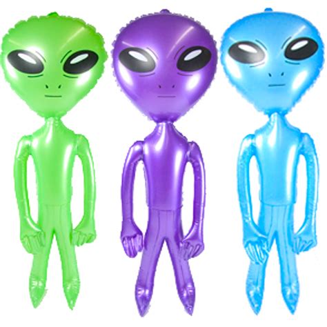 Inflatable Alien 35 Inch Assorted Colors Blue Green Purple 1756 1758