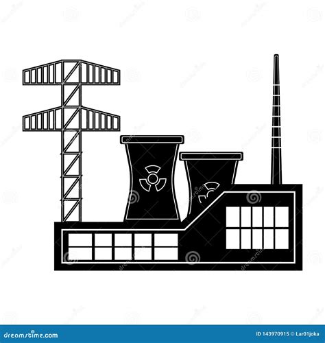 Nuclear Power Plant Icon Stock Vector Illustration Of Steam 143970915