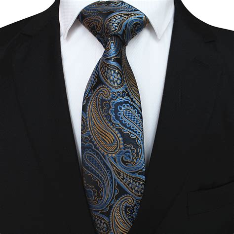 Hubert Silk Tie Blue Bronze Paisley St Lynn Touch Of Modern