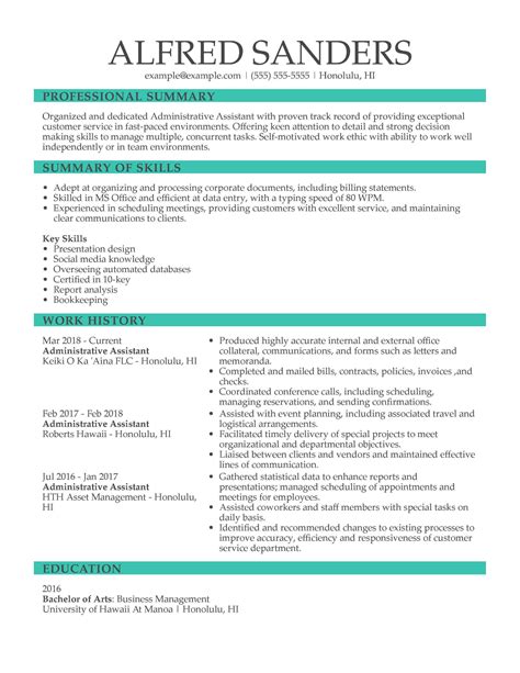 Best 25 Sample Executive Assistant Resume Free Samples Examples And Format Resume