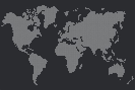 Dotted World Map Vectors — Medialoot