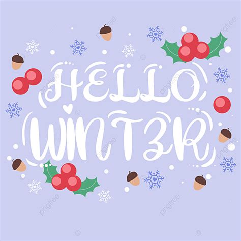 Hello Winter Cartoon Purple Sns Template Download On Pngtree