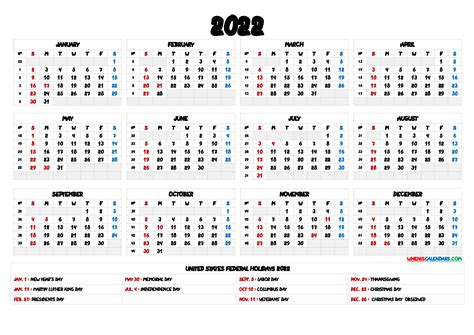 2022 Handprint Calendar Template Printable Calendar 2022