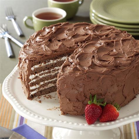 It's a perfect dessert for any night of the week! Chocolate/Whipping Cream Torte Recipe | Taste of Home