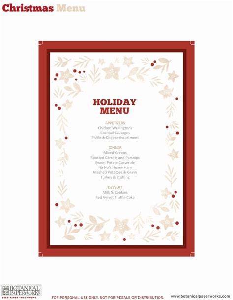 40 Free Printable Menu Templates Desalas Template