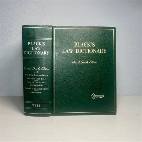 1968 Blacks Law Dictionary Revised 4th Edition By Henry Campbell