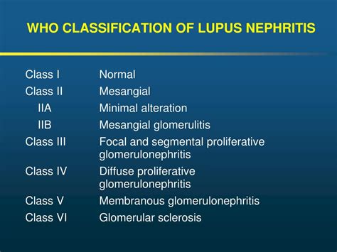 Lupus Nephritis Classification And Treatment