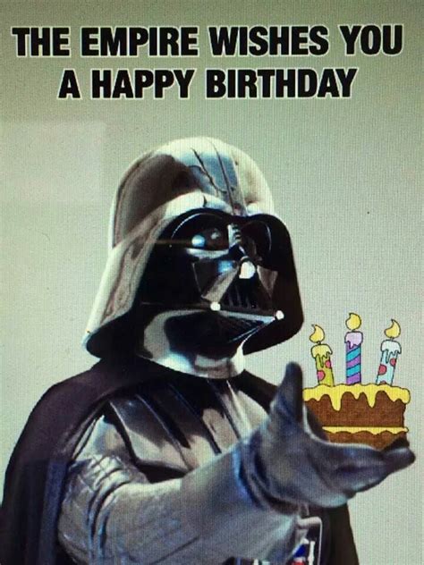 Darth Vadar Holding A Birthday Cake Star Wars Happy Birthday