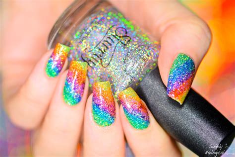 Rock The Rainbow Glitter Nail Art Diy Tutorial