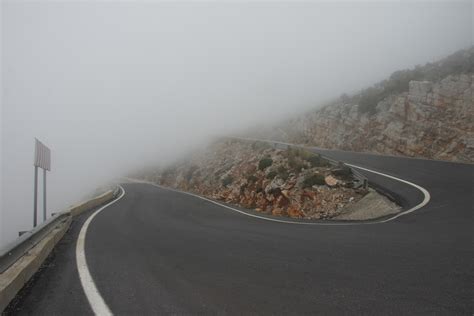 Mysterious Foggy Mountain Road Free Stock Photo Public Domain Pictures