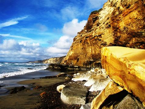 Cliffs Of La Jolla Shores Beach Southern California A Photo On