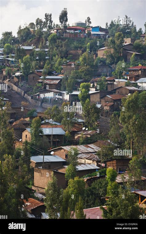 Northern Ethiopia Aerial View Of The Village Lalibela Stock Photo Alamy