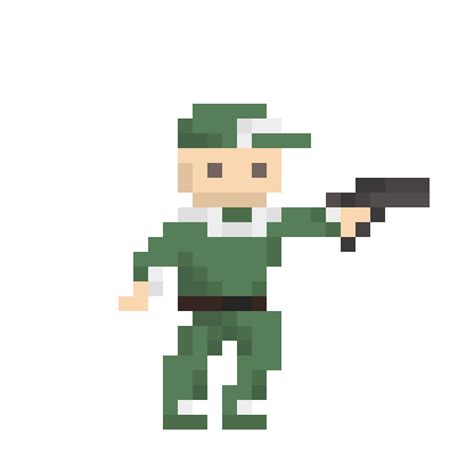 Pixel Art  Soldier Shooting By Blurredmirror On Deviantart
