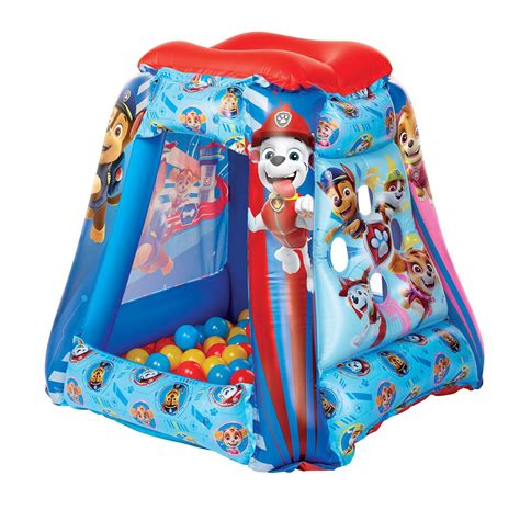 Paw Patrol Inflatable Playland Ballpit With 100 Soft Flex Balls Nick