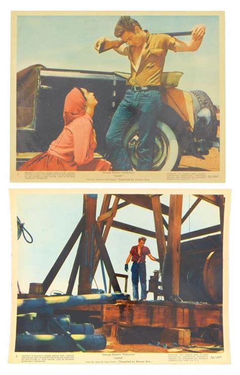 Lot Giant 1956 Two 8 X 10 Stills No 7 And 9 Starring James Dean