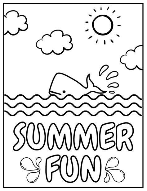 Free Summer Coloring Page For Kids Penny Pincher Coloring Home