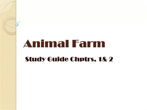 Ppt Animal Farm Powerpoint Presentation Free Download Id455580