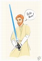 Obi Wan Kenobi Cartoon - A fictional male character from the star wars ...