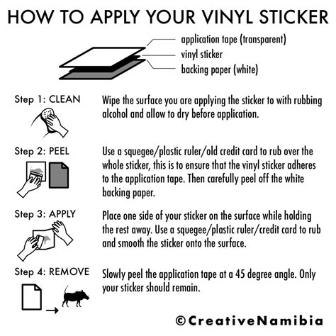 Instructions How To Apply Your Vinyl Sticker Creative Namibia