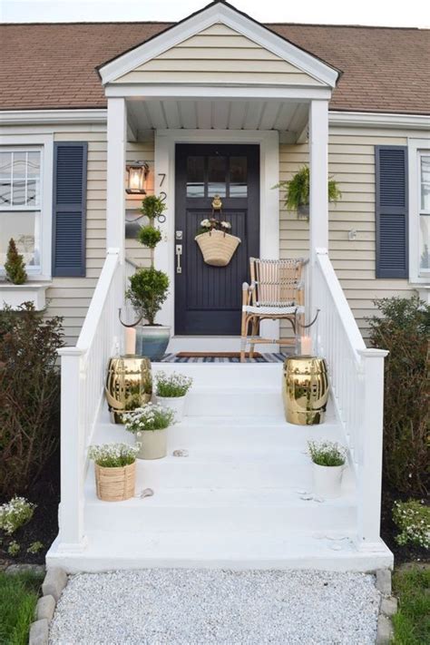 11 Best Ways To Sprucing Up Your Front Porch For Spring ~ Godiygocom Front Porch Steps Front