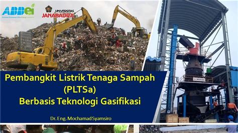 Pembangkit Listrik Tenaga Sampah Pltsa Berbasis Teknologi Gasifikasi