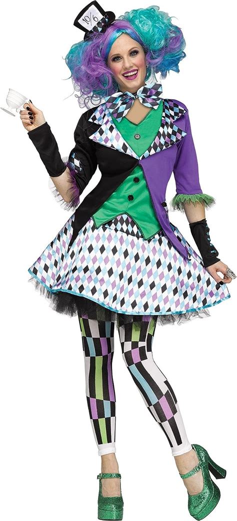 Mad Hatter Ladies Fancy Dress Tea Party Womens Book Character Adults Costume New Bigamart