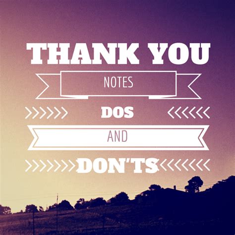 Thank You Notes Dos And Donts