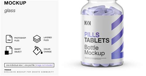 Pills Bottle Mockup Graphic Templates Envato Elements