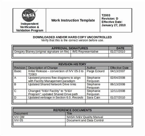 Work Instruction Template Word Awesome 10 Free Instruction Templates Ms