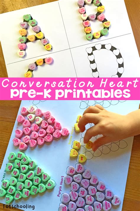 Fun Learning For Kids Conversation Heart Valentines Day Printables