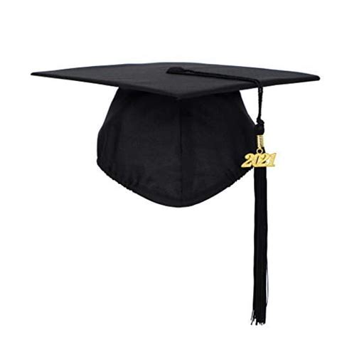 Ftyfty Unisex Adult Matte Graduation Cap With 2020 Tassel Black