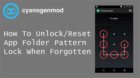 How To Unlockreset App Folder Pattern Lock When Forgotten Youtube